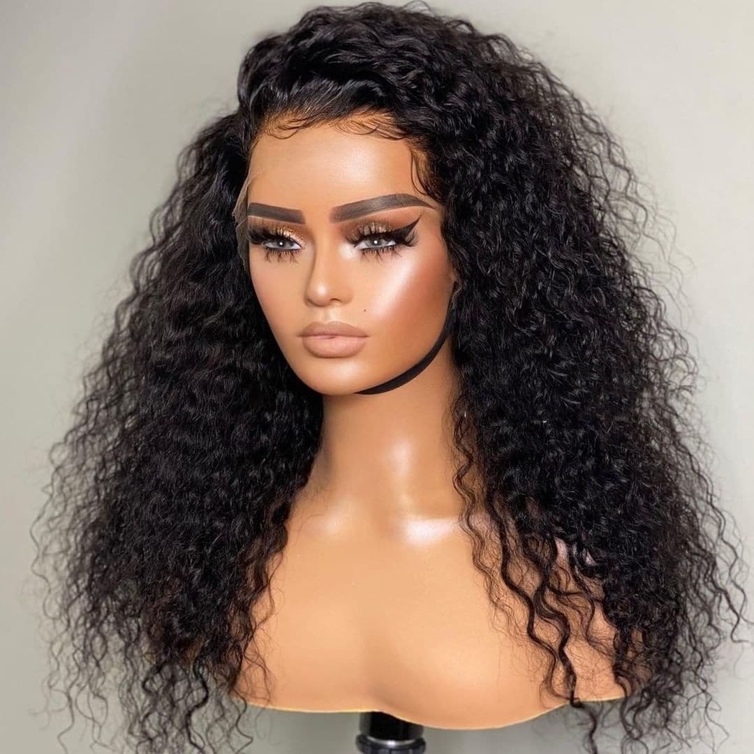 Frontal 13x4 Lace Wig Curly Glueless Human Hair Wig