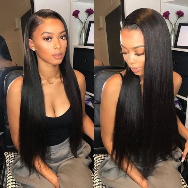 15A Silky Straight Hair 3 Bundles Remy Human Hair with 4x4 Swiss Lace Closure