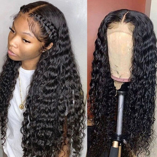 15A 13x4 Lace Frontal Curly Wig Wave Human Hair