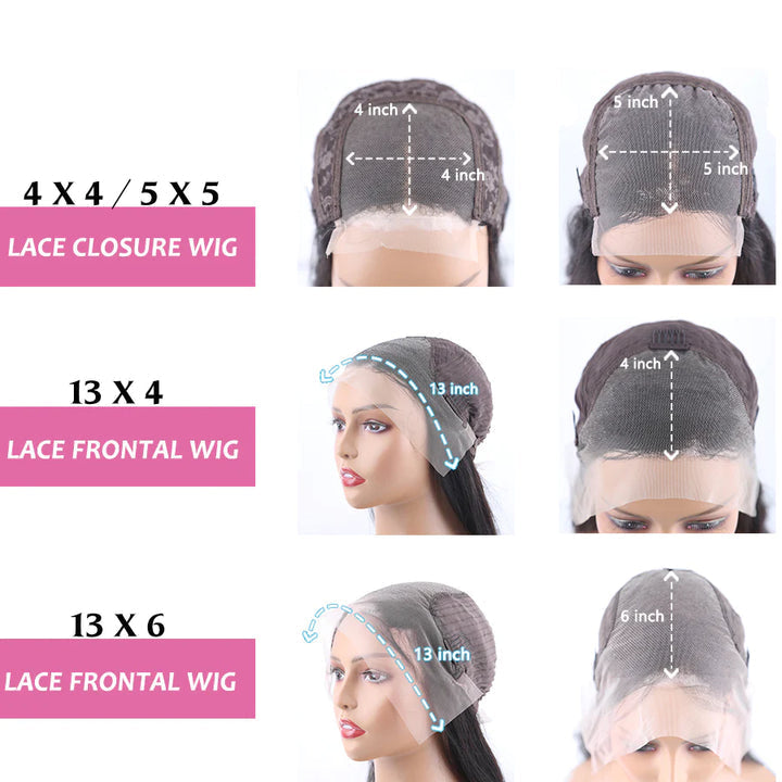 15A Lace 13x4 Frontal Straight Wig Crystal Clear Lace Human Hair Wigs With Pre Plucked Natural Hairline