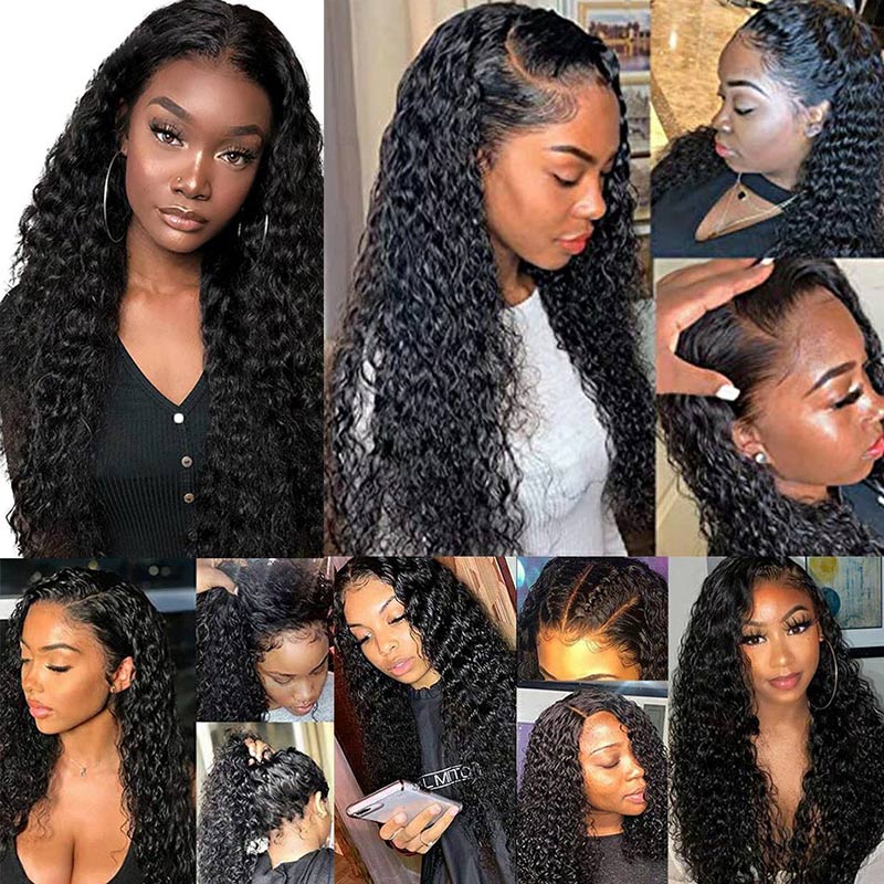 14A Water Wave Hair 3 Bundles with 4x4 Lace Closure 100% Virgin Human Hair