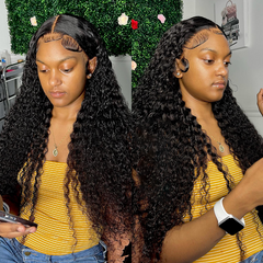 Curly Lace Wig Transparent Lace Front Wigs with Pre Plucked Human Hair Wigs