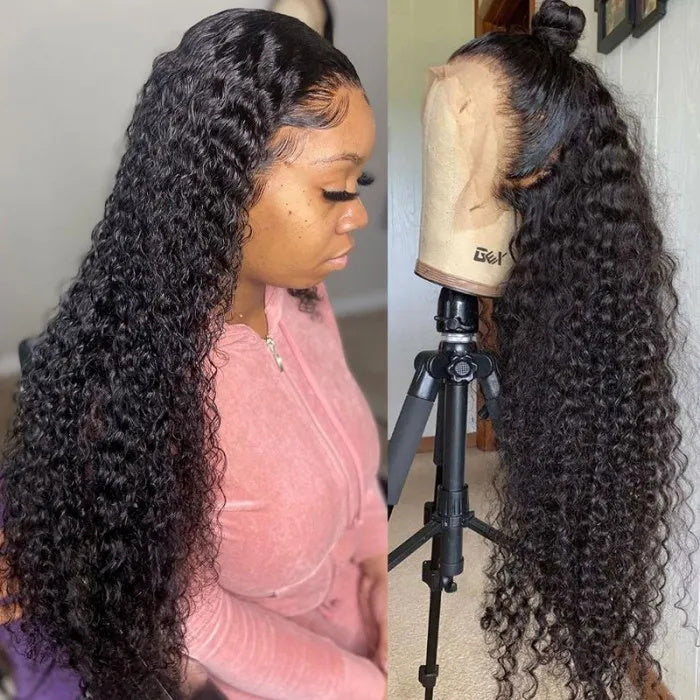 Jerry Curly Human Hair Lace Closure Wig 13*4 Lace Front Wigs