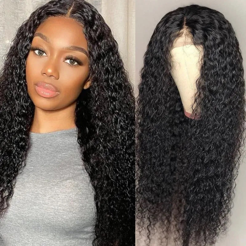 Jerry Curly Human Hair Lace Closure Wig 13*4 Lace Front Wigs