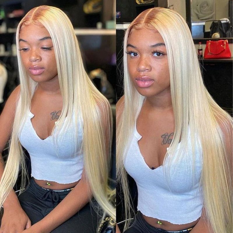 Blonde With Dark Roots  Butterfly Haircut 13x4 T Part Lace Front Wigs