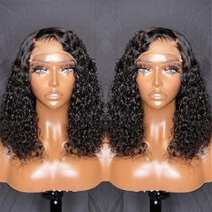 Wet And Wavy 13x4 Lace Closure Wig Short Bob Water Wave Human Hair Wig